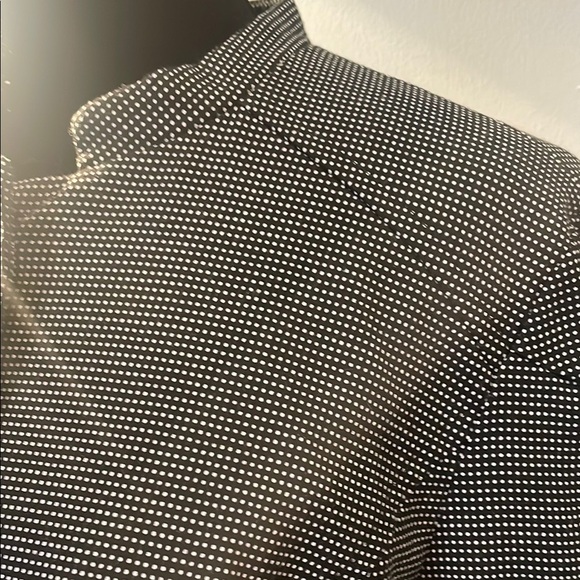 Women's Black and White Jacket/blazer with black button accents - Picture 2 of 3